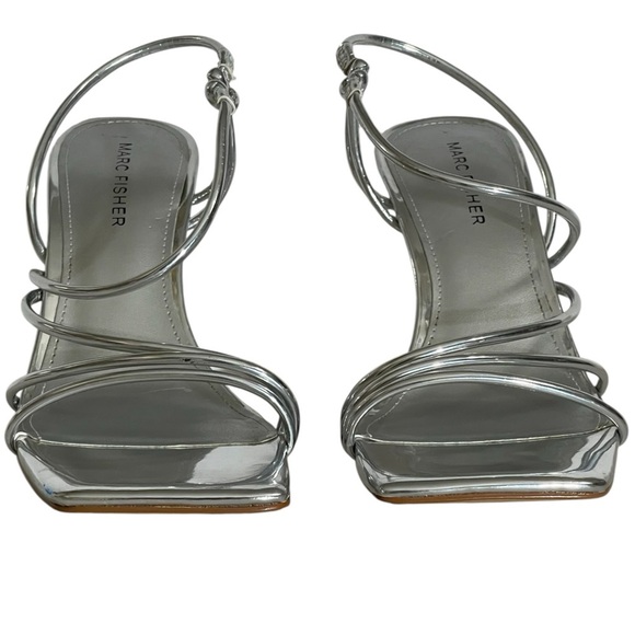 MARC FISHER LTD DAVIA SILVER SANDAL SZ 7.5 - Picture 12 of 16